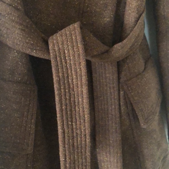 ASOS Women Wool Blend Mocha Brown Winter Coat - Picture 5 of 8